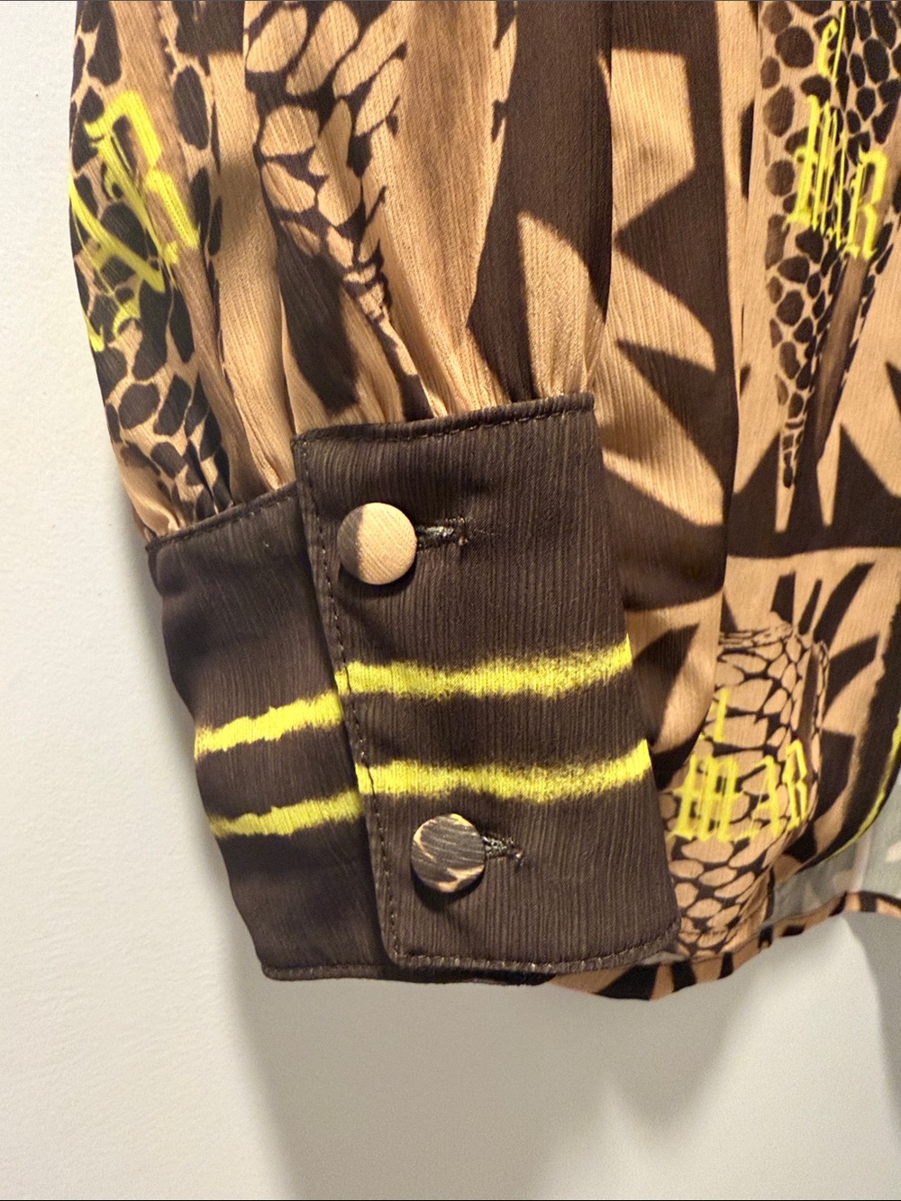Mayorga Brown & Tan Pinecone Print Two-Piece Set with Yellow Accents - Picture 7 of 7